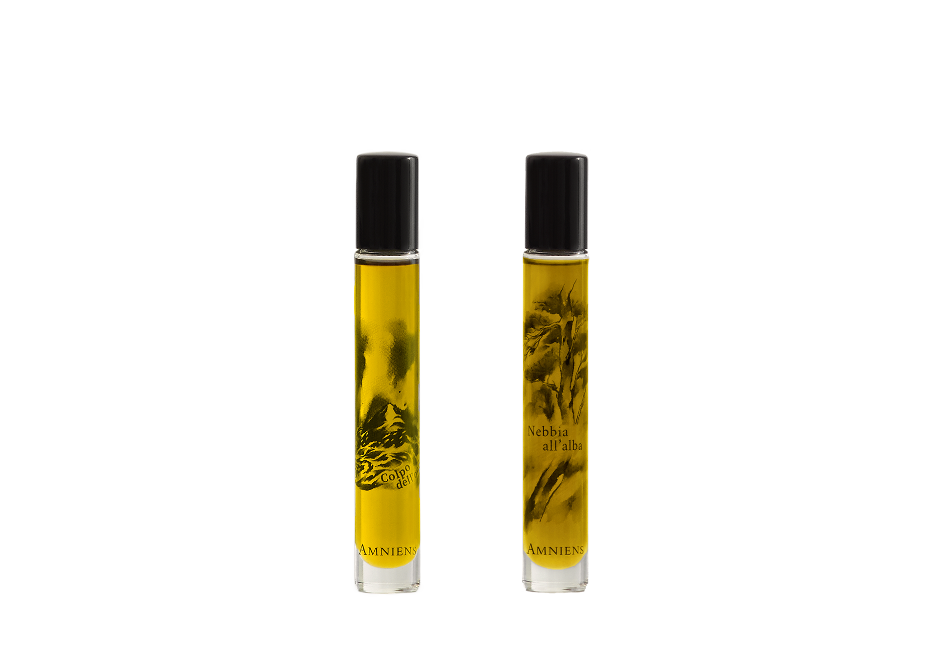 Colpo dell'onda and Nebbia all'alba scented oils for energy and calm