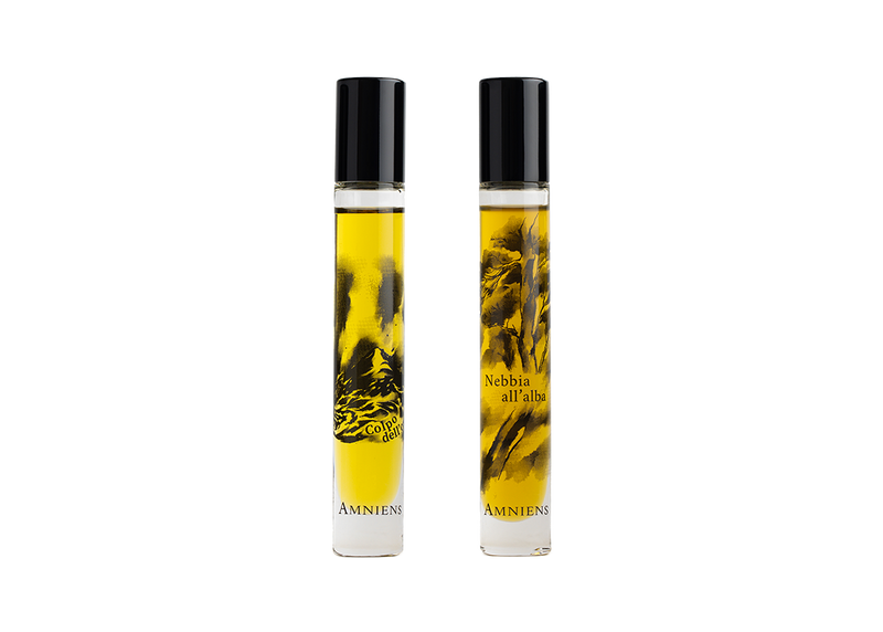 Colpo dell'onda and Nebbia all'alba scented oils for energy and calm